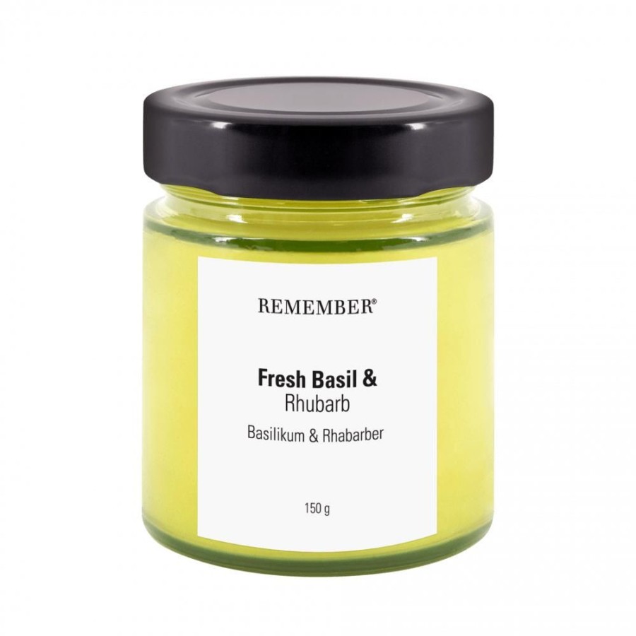 Living Remember | Scented Candle 'Fresh Basil & Rhubarb'