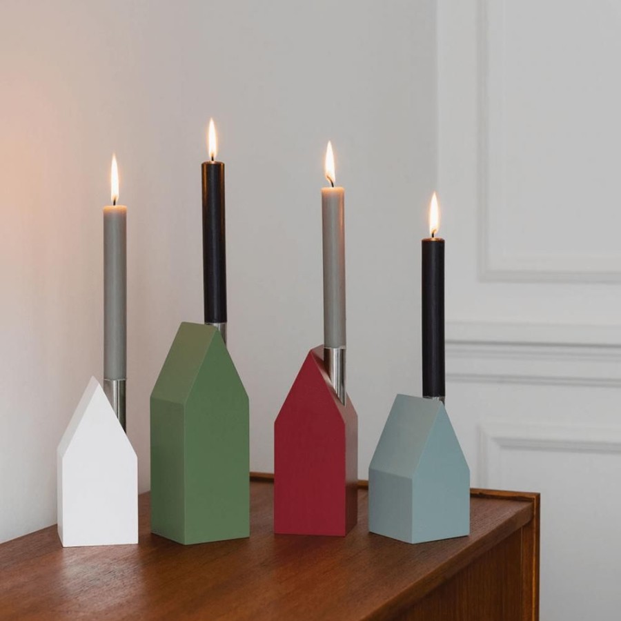 Living Remember | House-Shaped Candleholders, Set Of 4