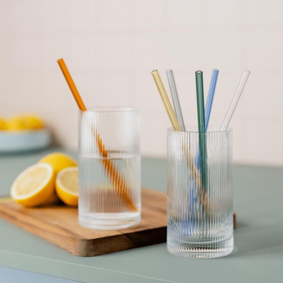 Table & Kitchen Remember | Glass Straws, Set Of 6