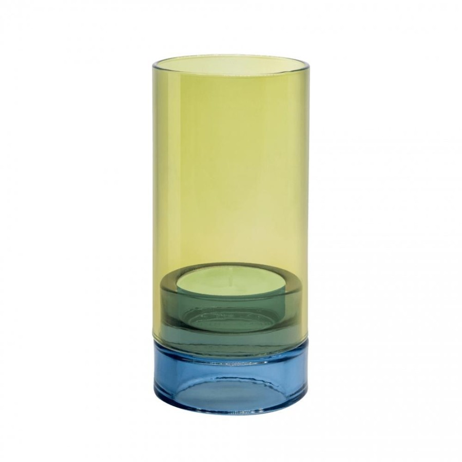 Living Remember | Glass Lantern 'Lys' Lime