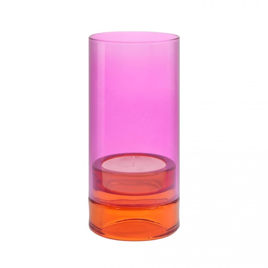 Living Remember | Glass Lantern 'Lys' Pink