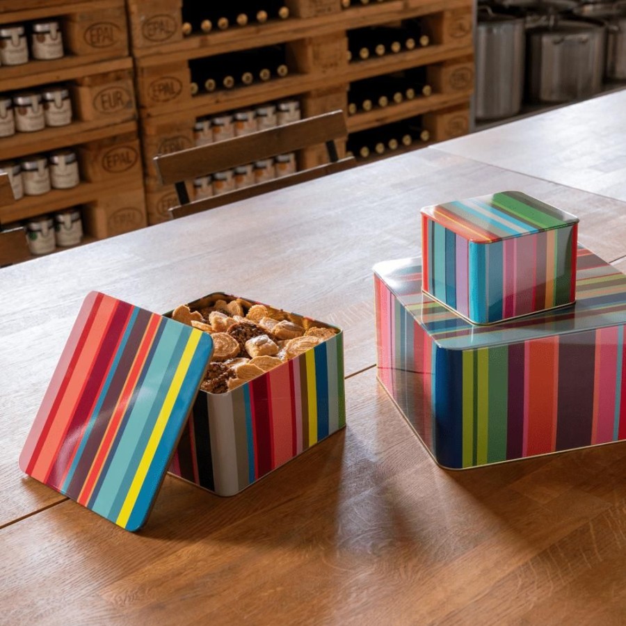 Table & Kitchen Remember | Set Of Tin Boxes 'Stripes', Set Of 3